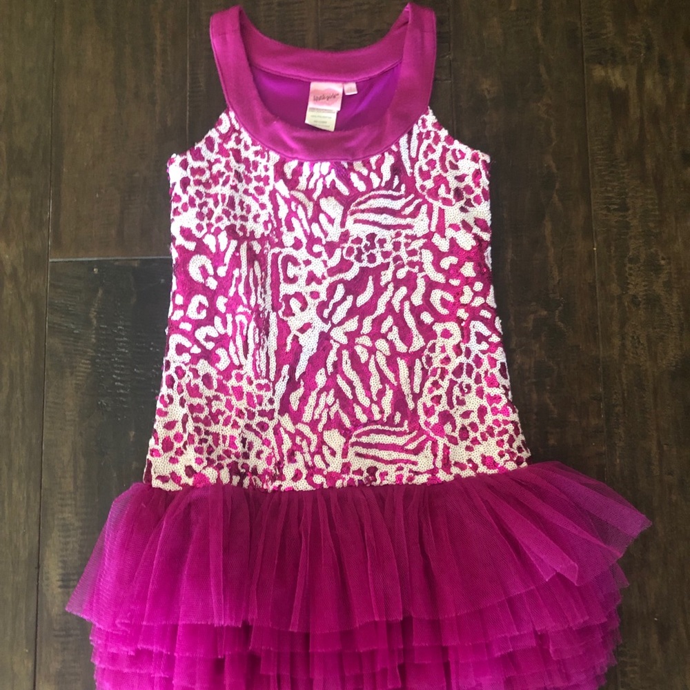 Pink Leopard Sparkling Dress